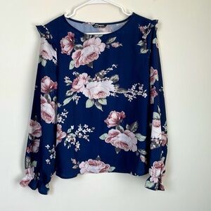 Shein floral blouse